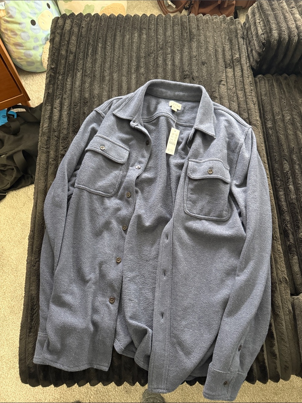 J. Crew Slate Blue Lightweight Overshirt Jacket